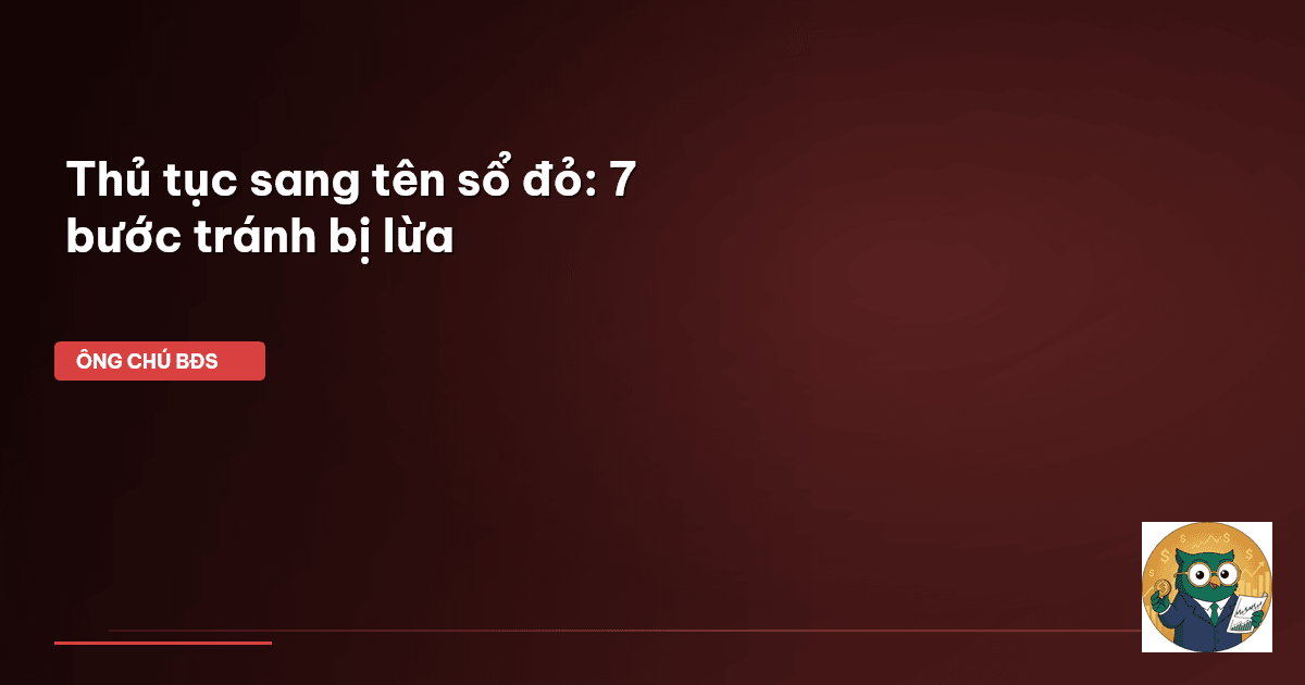sang tên sổ đỏ