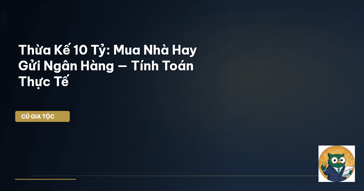 Thừa Kế 10 Tỷ: Mua Nhà Hay Gửi Ngân Hàng — Tính Toán Thực Tế