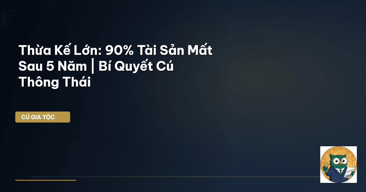 Thừa Kế Lớn: 90% Tài Sản Mất Sau 5 Năm | Bí Quyết Cú Thông Thái