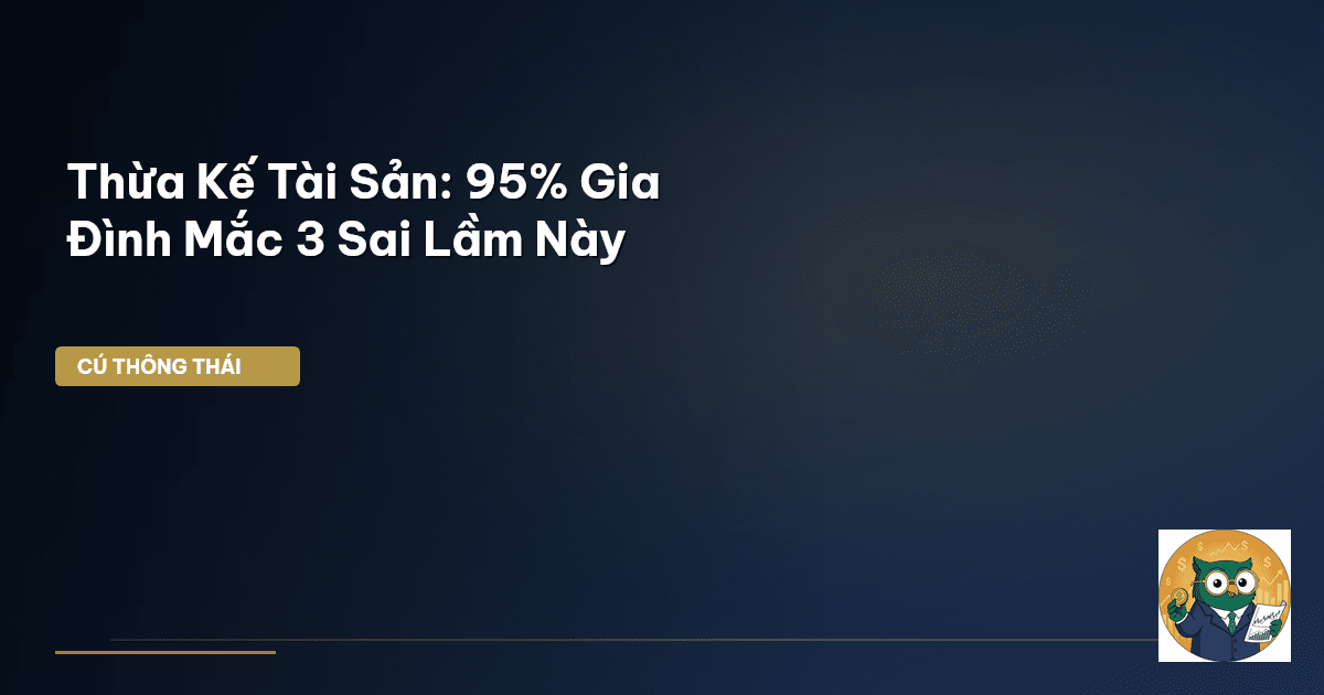 Thừa Kế Tài Sản: 95% Gia Đình Mắc 3 Sai Lầm Này