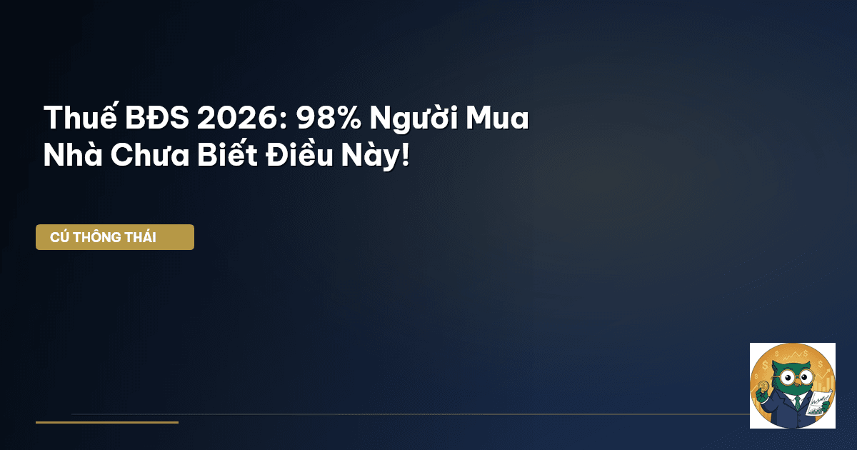 Thuế BĐS 2026: 98% Người Mua Nhà Chưa Biết Điều Này!