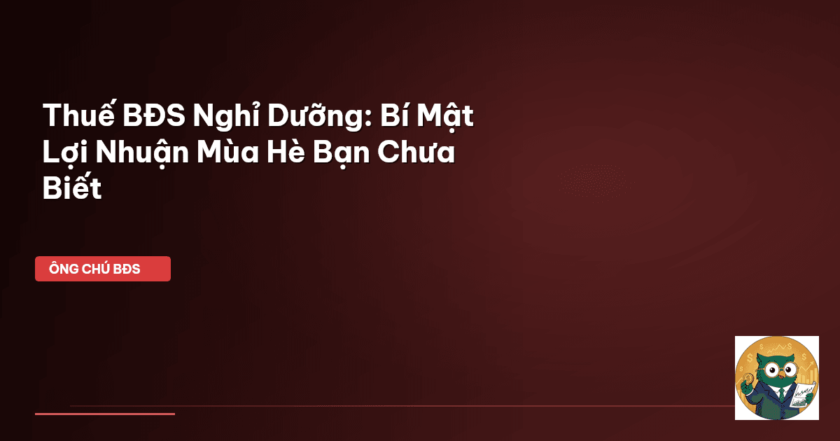 thuế suất BĐS nghỉ dưỡng