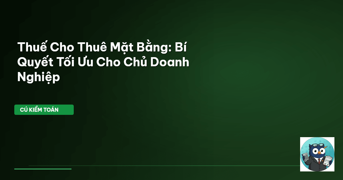 thuế cho thuê mặt bằng