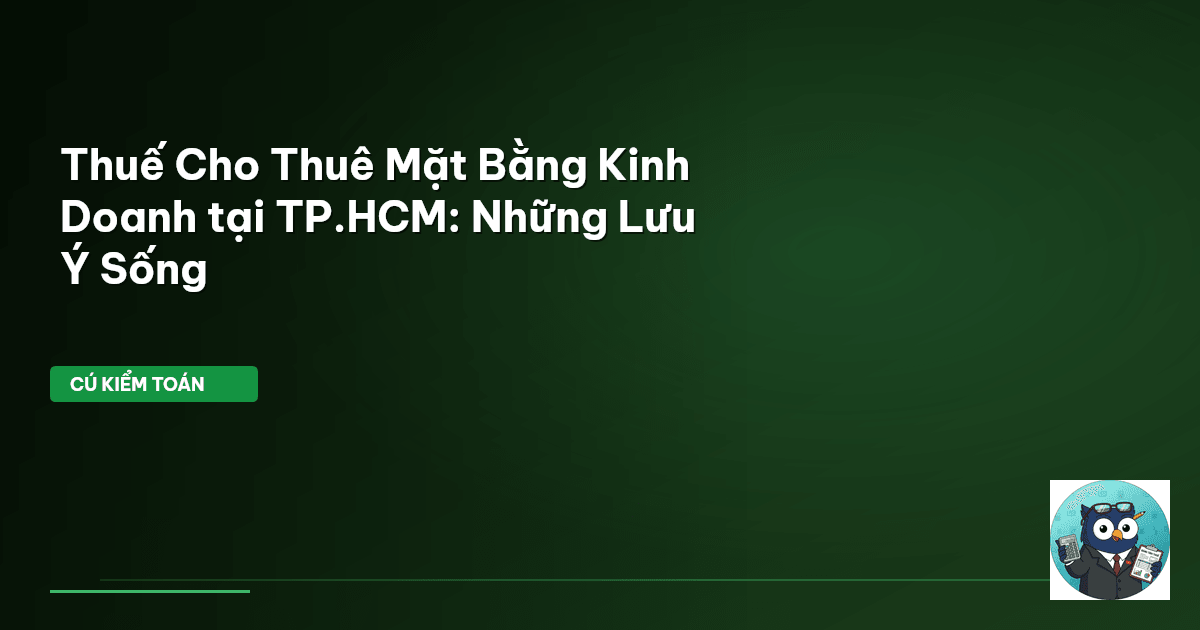 thuế cho thuê mặt bằng