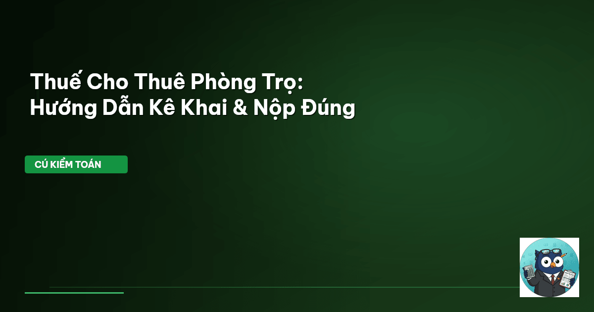 thuế cho thuê phòng trọ