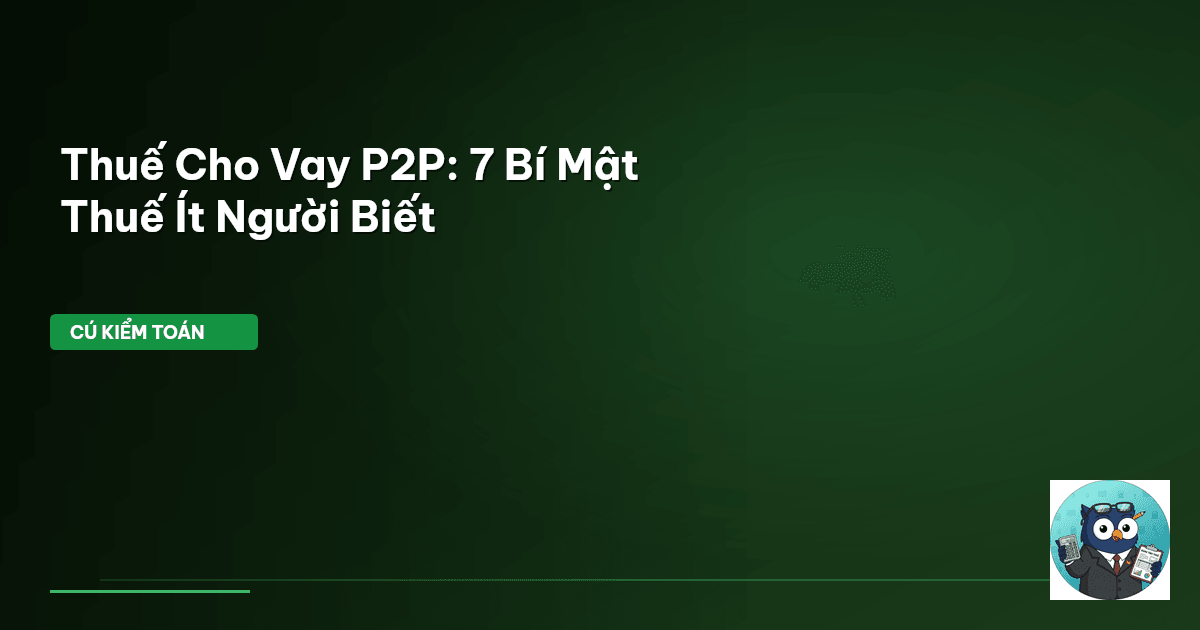 thuế cho vay p2p