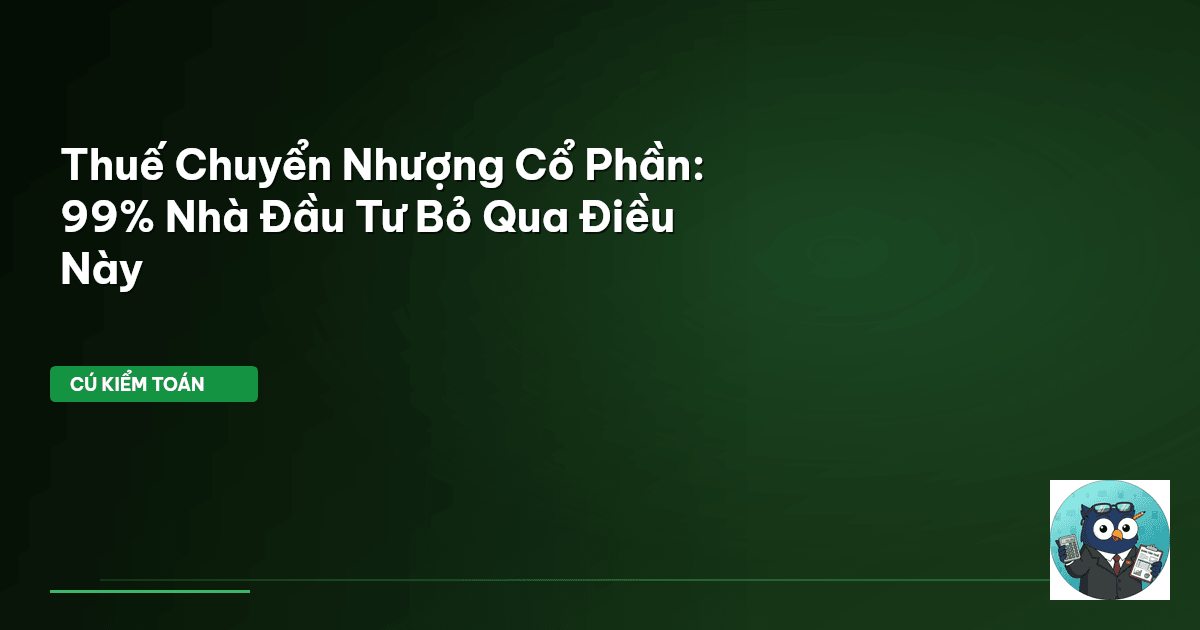 thuế chuyển nhượng cổ phần