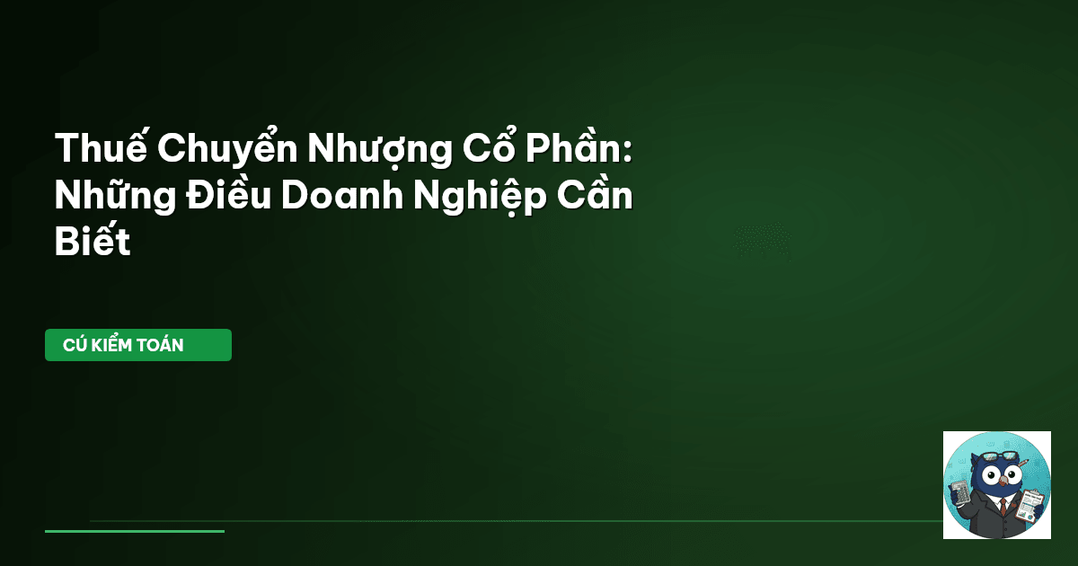 thuế chuyển nhượng cổ phần