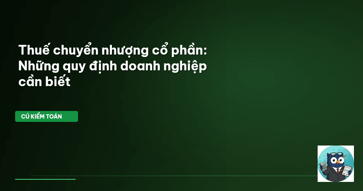 thuế chuyển nhượng cổ phần