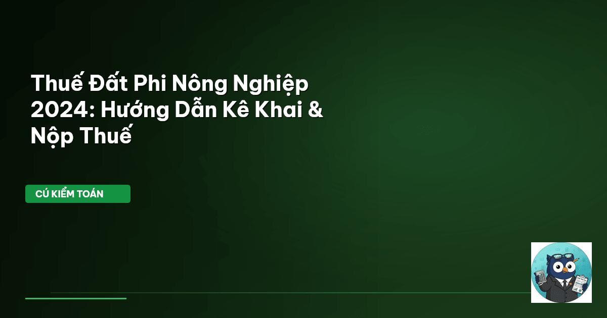 thuế đất phi nông nghiệp