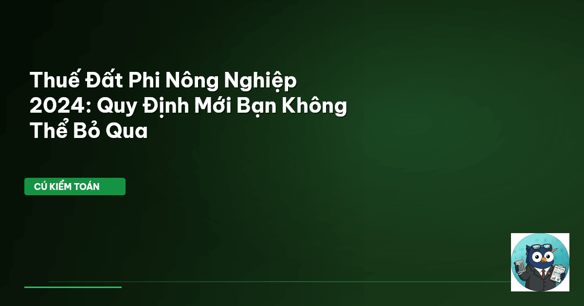 thuế đất phi nông nghiệp