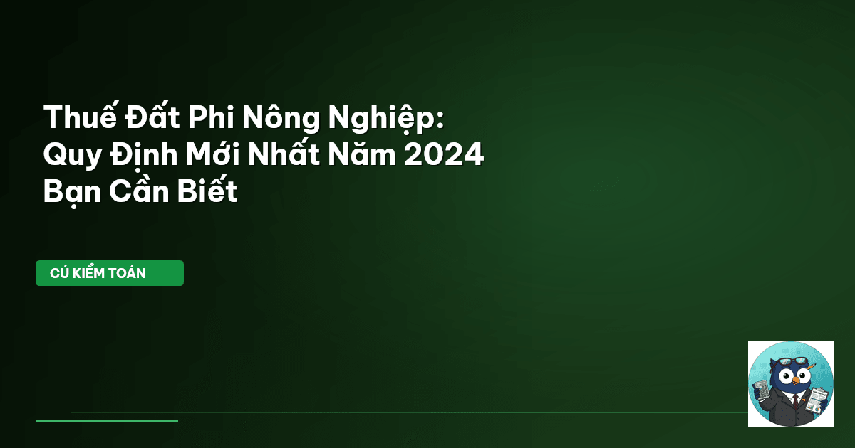thuế đất phi nông nghiệp