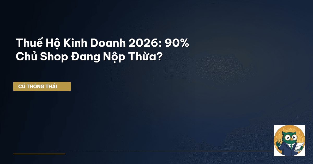 Thuế Hộ Kinh Doanh 2026: 90% Chủ Shop Đang Nộp Thừa?