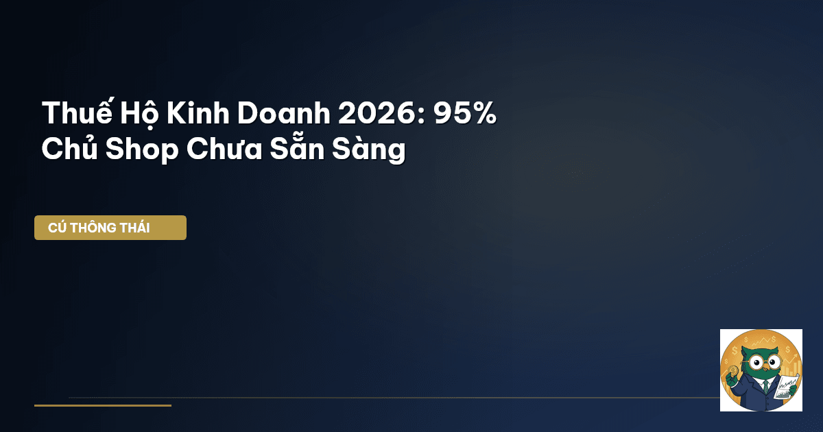 Thuế Hộ Kinh Doanh 2026: 95% Chủ Shop Chưa Sẵn Sàng