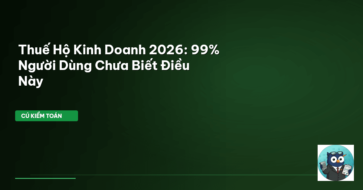 thuế hộ kinh doanh