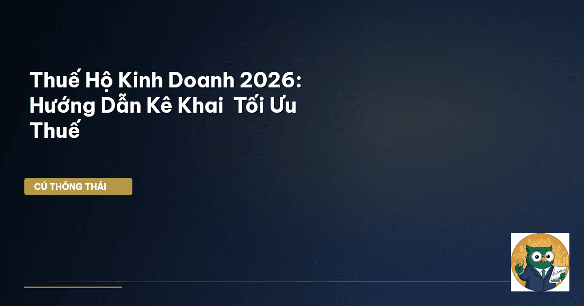 Thuế Hộ Kinh Doanh 2026: Hướng Dẫn Kê Khai & Tối Ưu Thuế