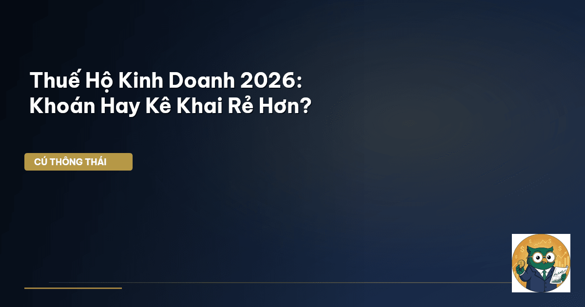 Thuế Hộ Kinh Doanh 2026: Khoán Hay Kê Khai Rẻ Hơn?