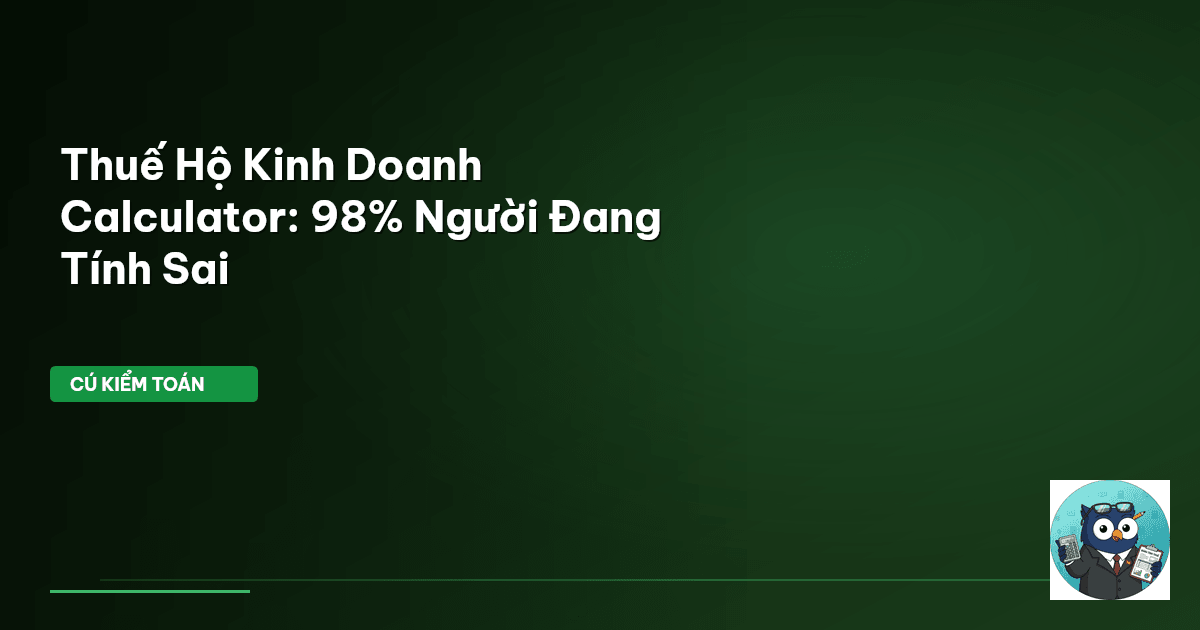 thuế hộ kinh doanh