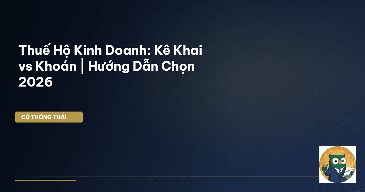 Thuế Hộ Kinh Doanh: Kê Khai vs Khoán | Hướng Dẫn Chọn 2026