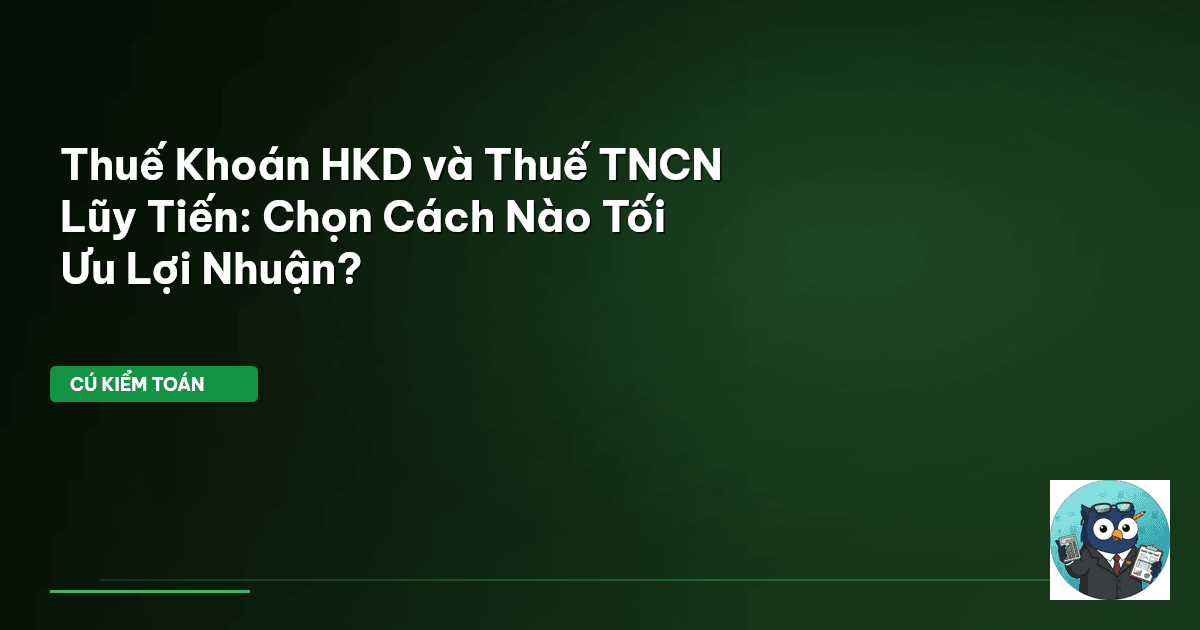 Thuế Khoán HKD và Thuế TNCN Lũy Tiến: Chọn Cách Nào Tối Ưu Lợi Nhuận?