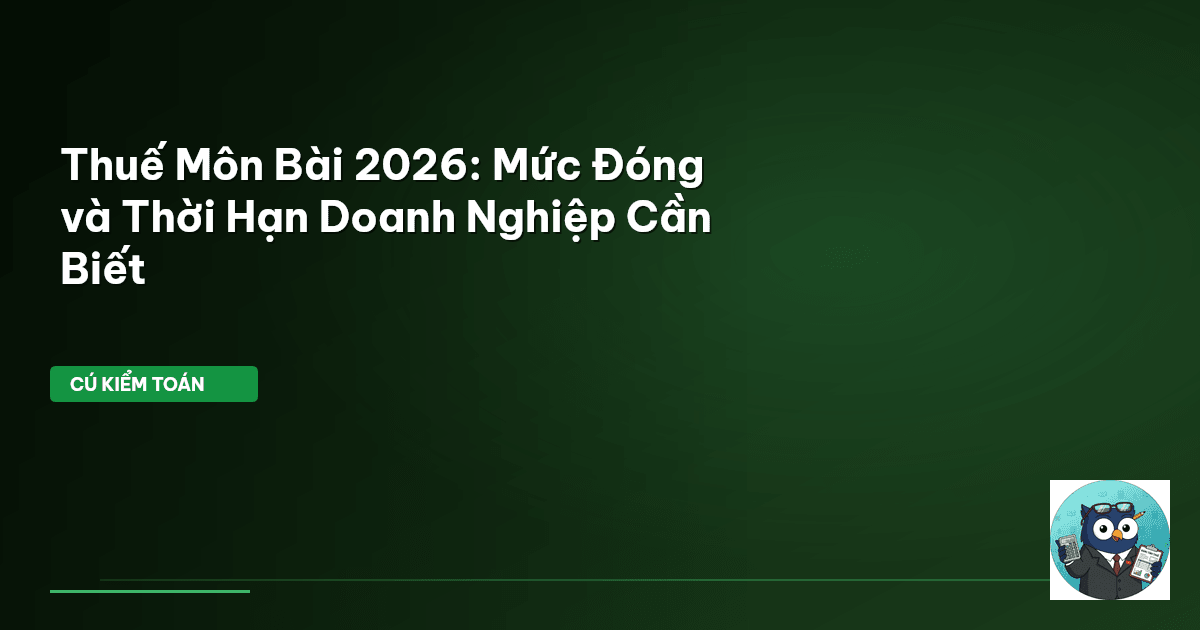 Thuế Môn Bài 2026