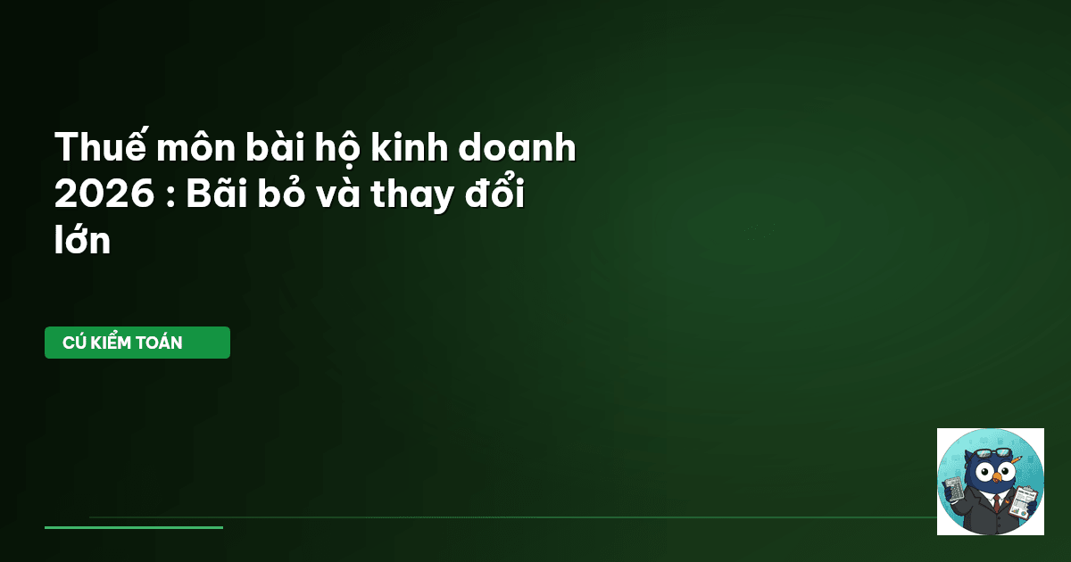 thuế môn bài hộ kinh doanh 2026