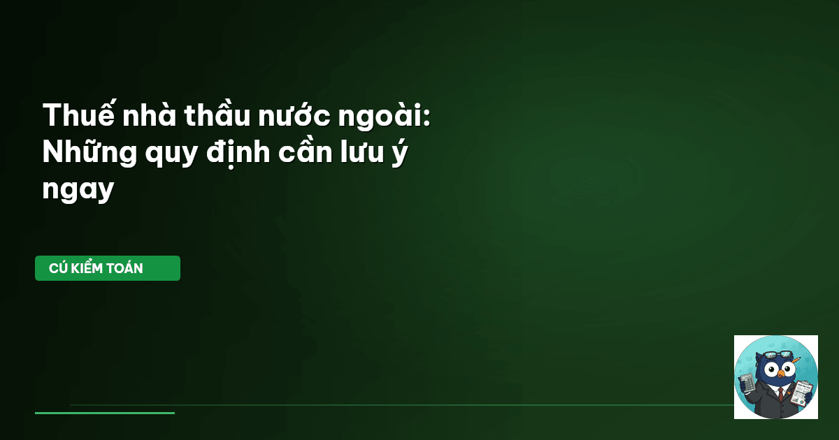 thuế nhà thầu nước ngoài