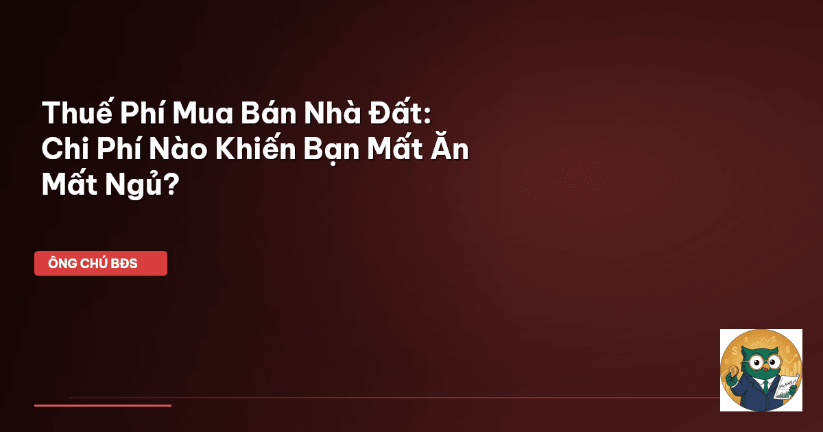 thuế phí mua bán nhà đất