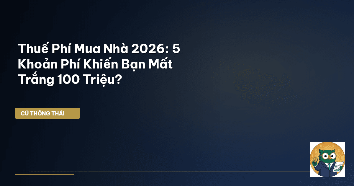 Thuế Phí Mua Nhà 2026: 5 Khoản Phí Khiến Bạn Mất Trắng 100 Triệu?