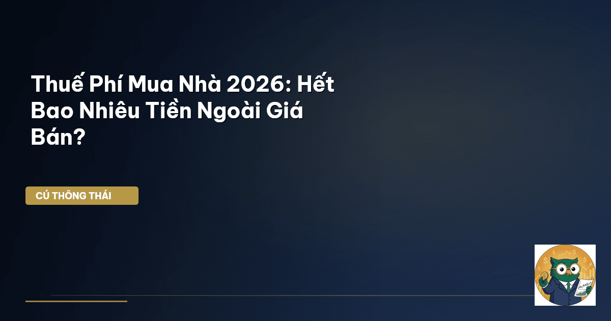 Thuế Phí Mua Nhà 2026: Hết Bao Nhiêu Tiền Ngoài Giá Bán?