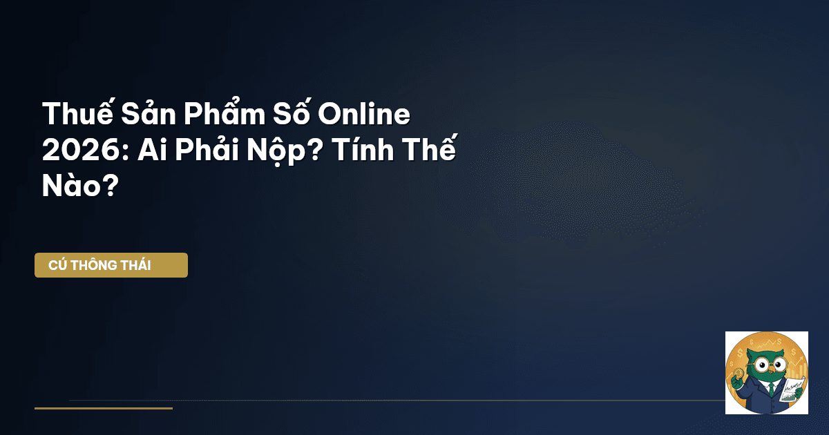 Thuế Sản Phẩm Số Online 2026: Ai Phải Nộp? Tính Thế Nào?