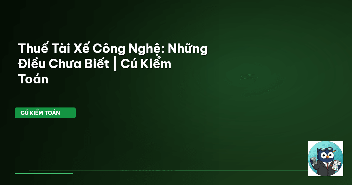 thuế tài xế công nghệ