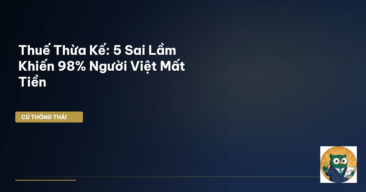 Thuế Thừa Kế: 5 Sai Lầm Khiến 98% Người Việt Mất Tiền