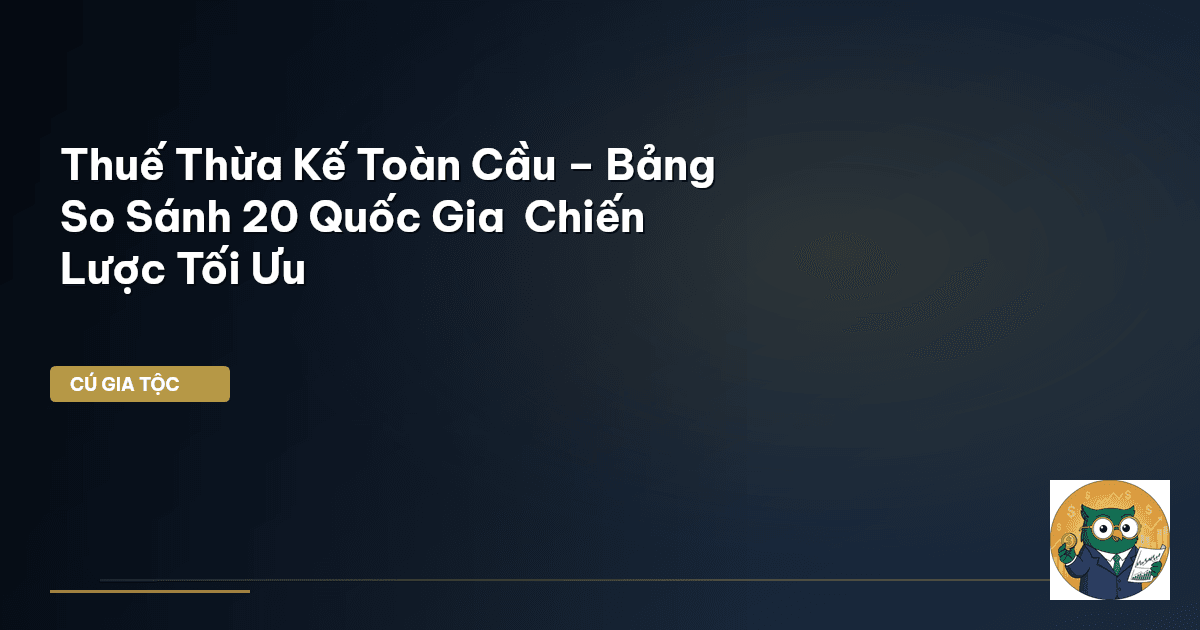 Thuế Thừa Kế Toàn Cầu – Bảng So Sánh 20 Quốc Gia & Chiến Lược Tối Ưu