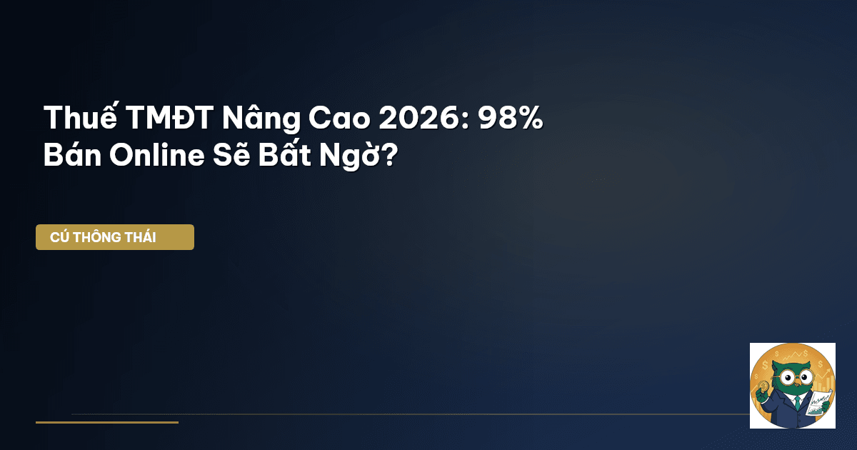Thuế TMĐT Nâng Cao 2026: 98% Bán Online Sẽ Bất Ngờ?