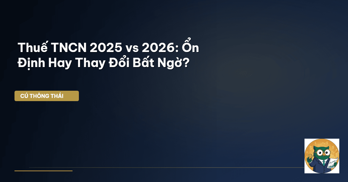 Thuế TNCN 2025 vs 2026: Ổn Định Hay Thay Đổi Bất Ngờ?
