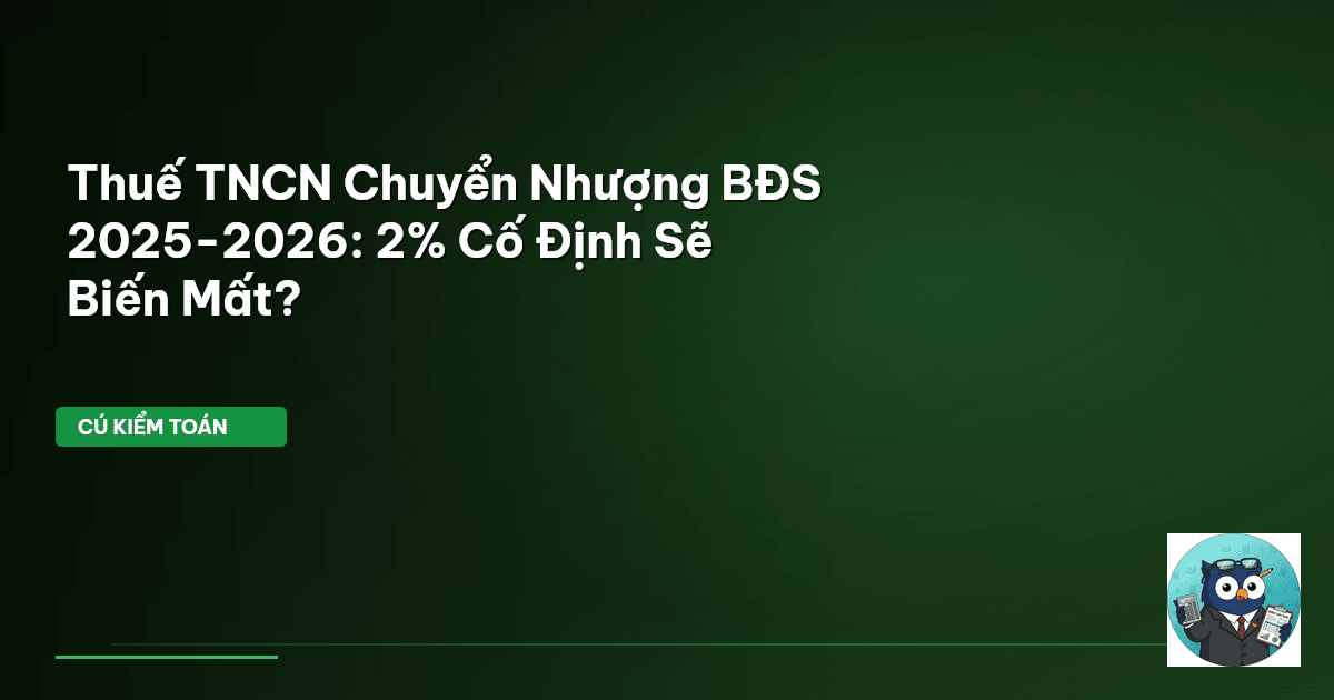 thuế TNCN chuyển nhượng BĐS