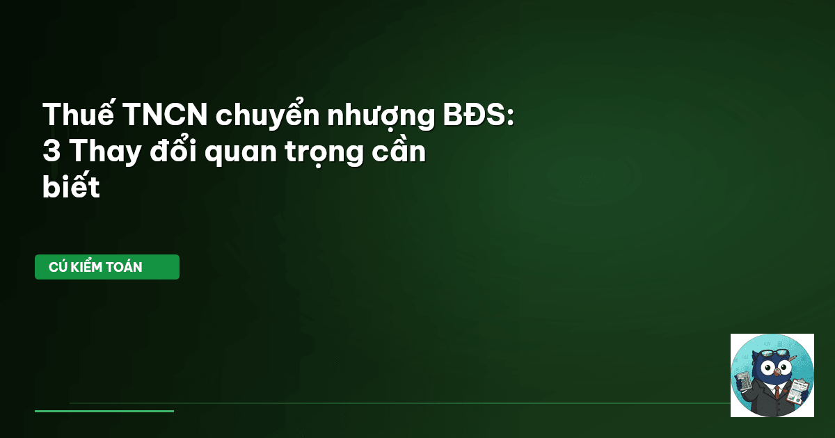 thuế TNCN chuyển nhượng BĐS