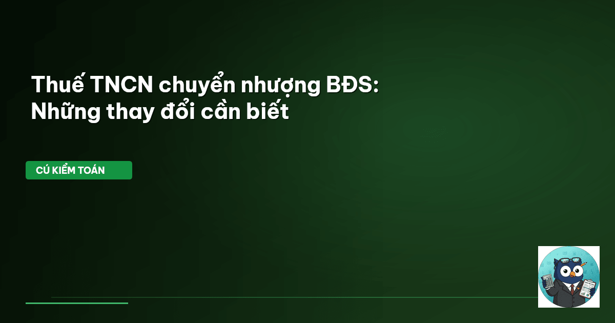 thuế TNCN chuyển nhượng BĐS