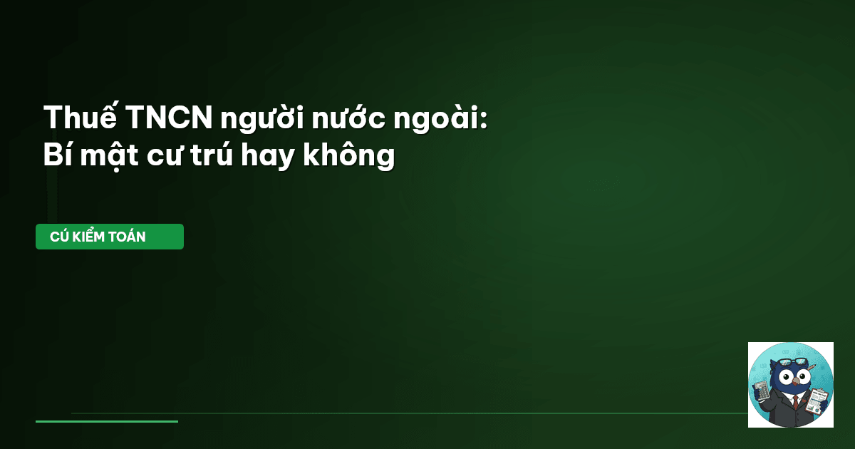 thuế tncn người nước ngoài
