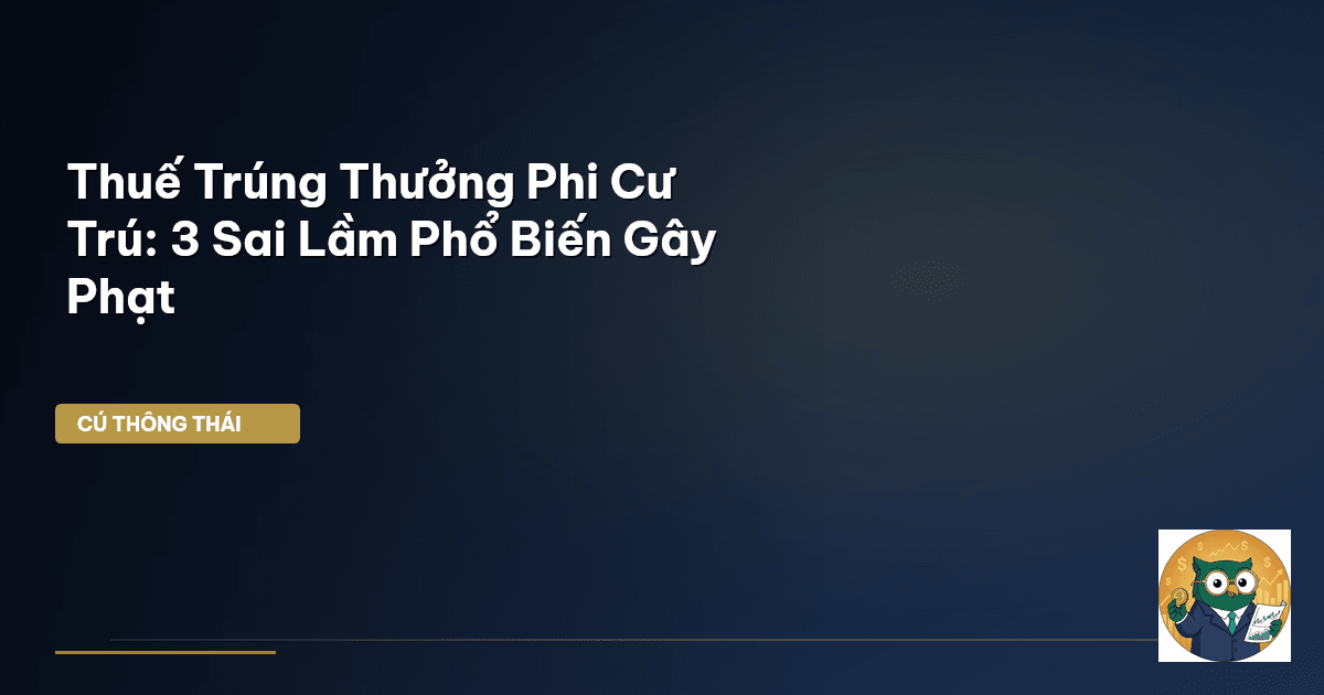 Thuế Trúng Thưởng Phi Cư Trú: 3 Sai Lầm Phổ Biến Gây Phạt