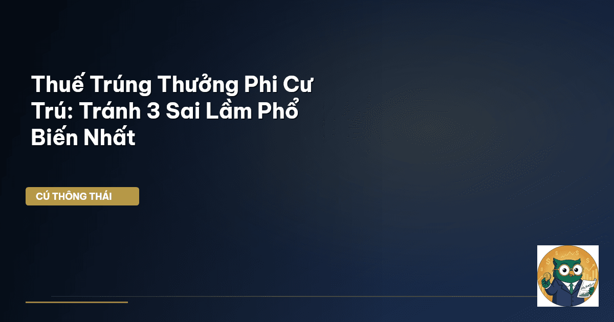 Thuế Trúng Thưởng Phi Cư Trú: Tránh 3 Sai Lầm Phổ Biến Nhất