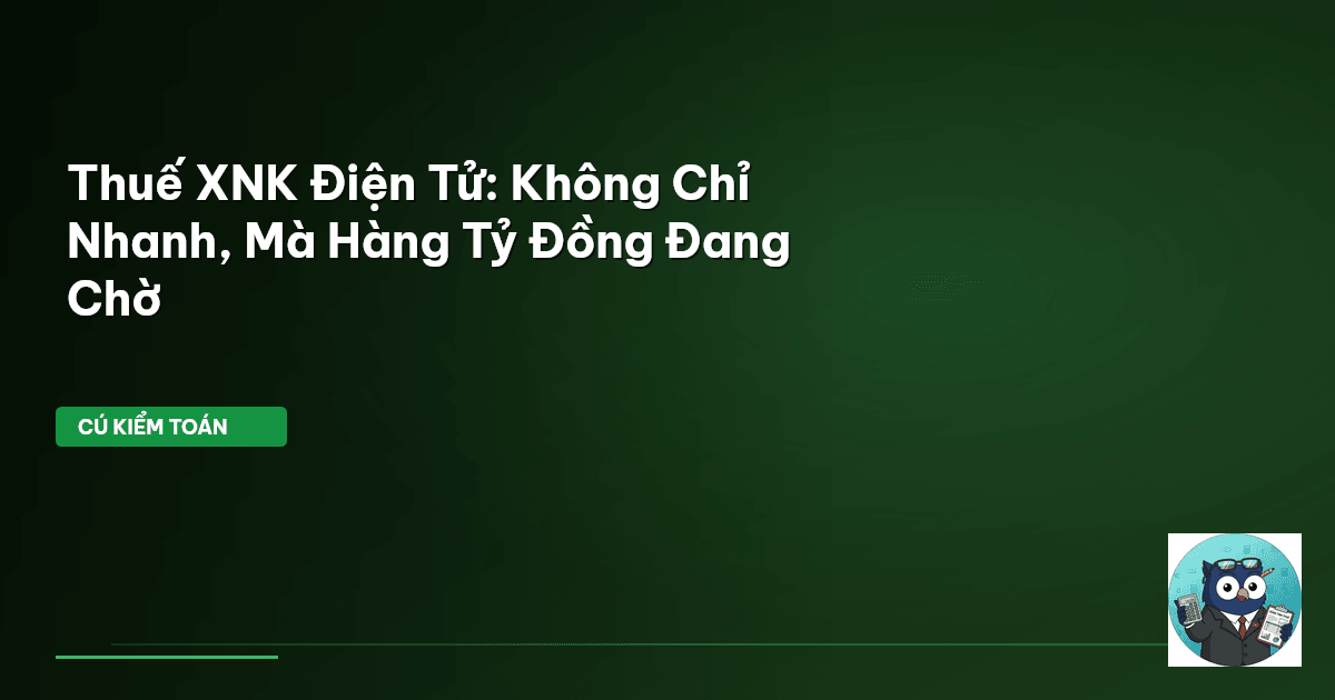 Thuế XNK Điện Tử: Không Chỉ Nhanh, Mà Hàng Tỷ Đồng Đang Chờ