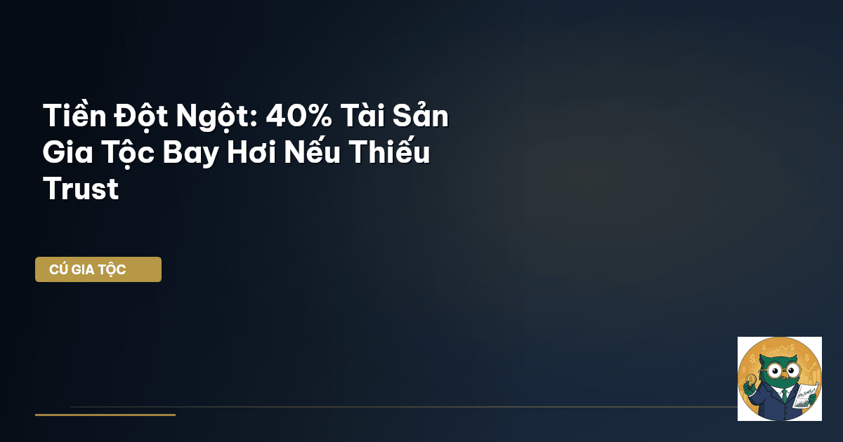 Tiền Đột Ngột: 40% Tài Sản Gia Tộc Bay Hơi Nếu Thiếu Trust