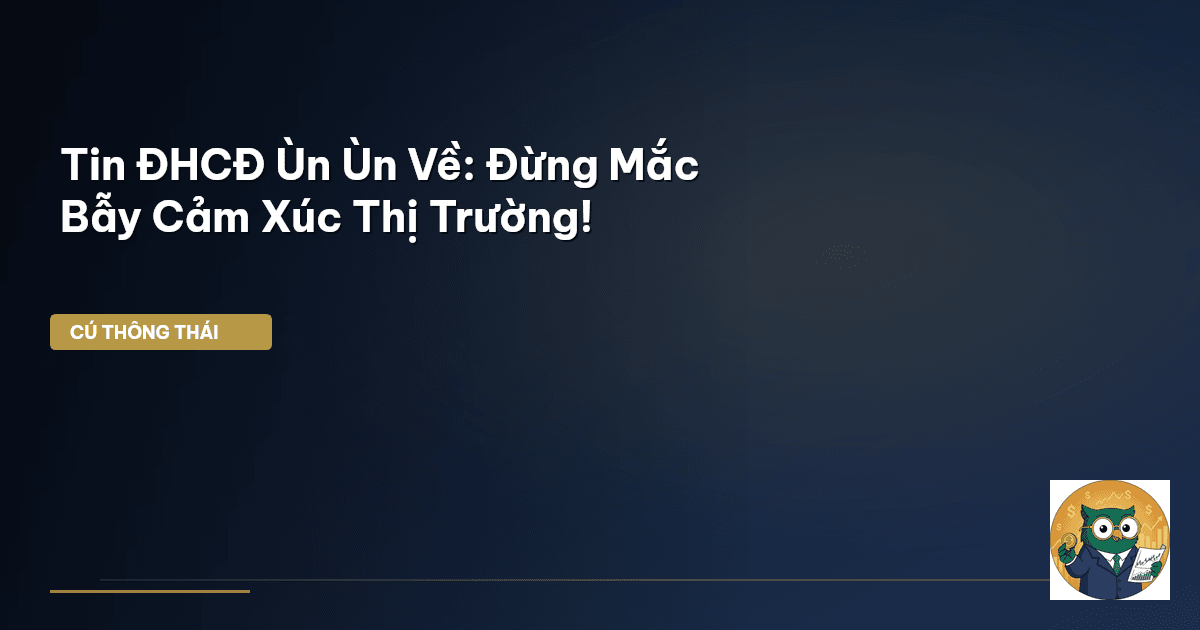 Tin ĐHCĐ Ùn Ùn Về: Đừng Mắc Bẫy Cảm Xúc Thị Trường!