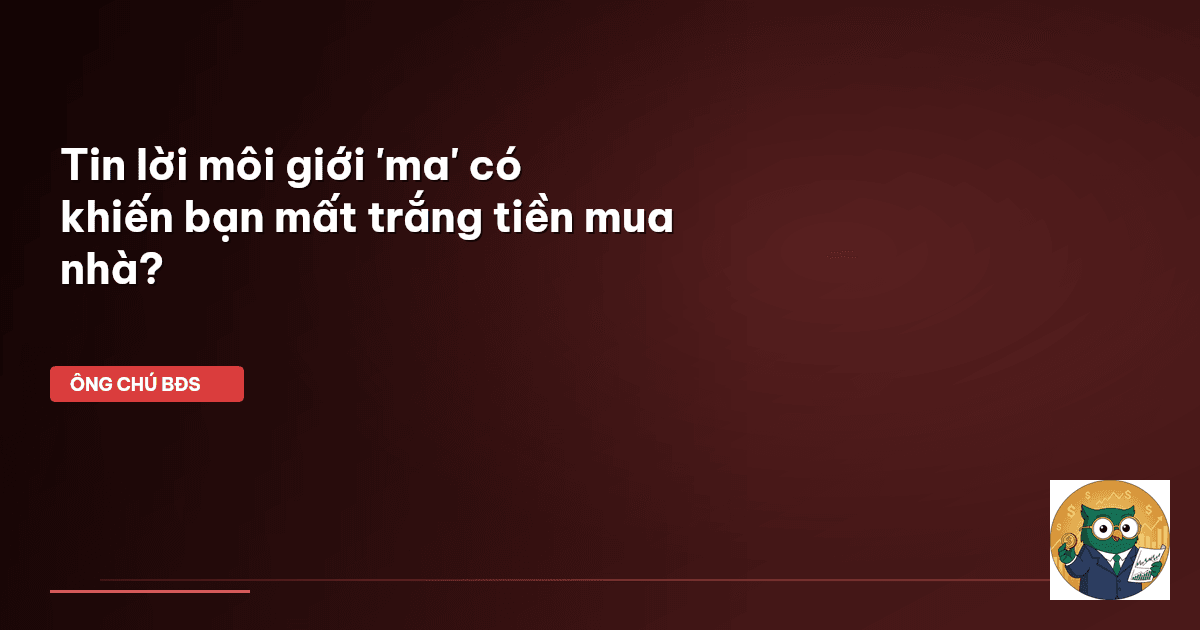 Tin lời môi giới 'ma' có khiến bạn mất trắng tiền mua nhà?