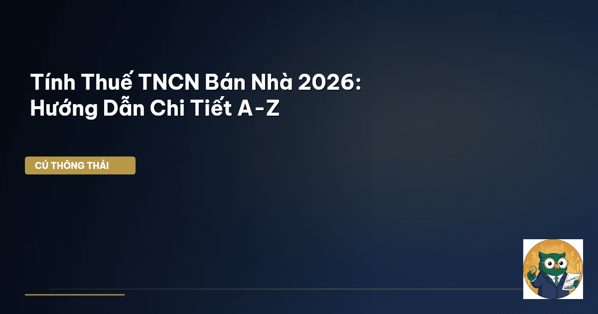 Tính Thuế TNCN Bán Nhà 2026: Hướng Dẫn Chi Tiết A-Z