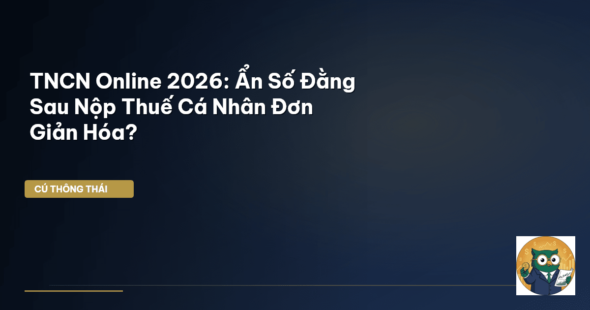 TNCN Online 2026: Ẩn Số Đằng Sau Nộp Thuế Cá Nhân Đơn Giản Hóa?