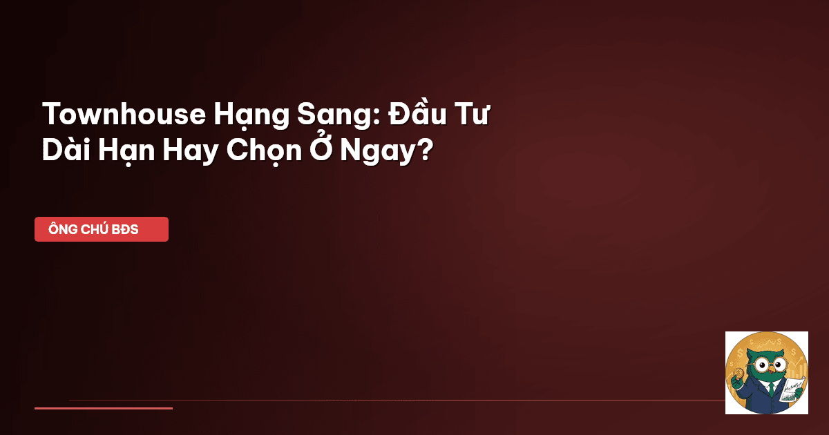 townhouse hạng sang