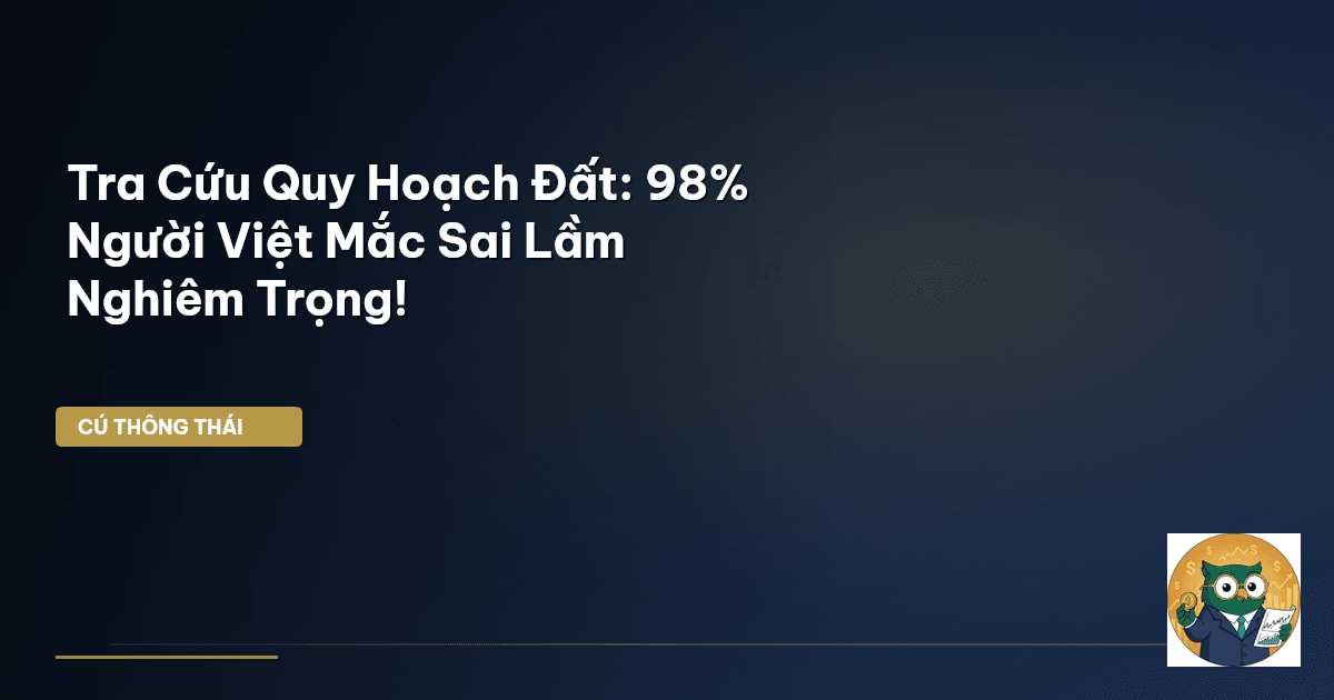 Tra Cứu Quy Hoạch Đất: 98% Người Việt Mắc Sai Lầm Nghiêm Trọng!